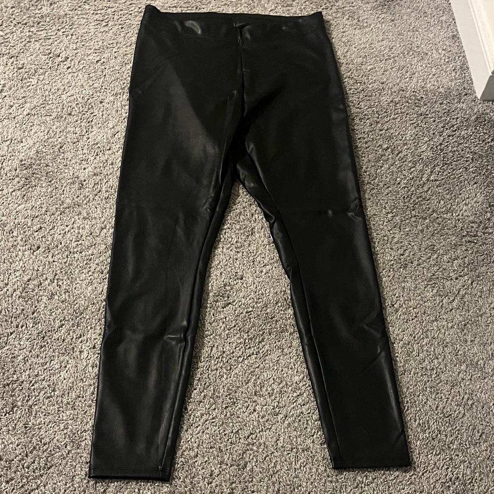 Express Black Faux Leather Pants